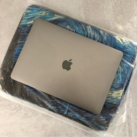 Van Gogh Starry Night Fabric Laptop Sleeve Soft Computer Case NEW - Picture 3 of 9